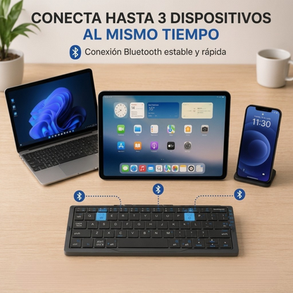 Mini Teclado plegable Bluetooth portátil